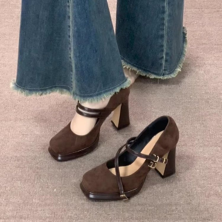 Vintage Thick High Women Mary  - Vintage Fashion Online ulasan dan harga