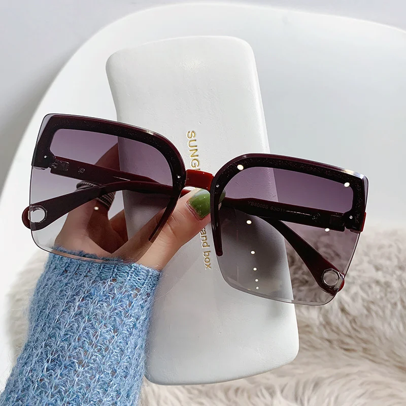 Oversized Sunglasses Man Woman - Vintage Outdoor Fashion ulasan dan harga